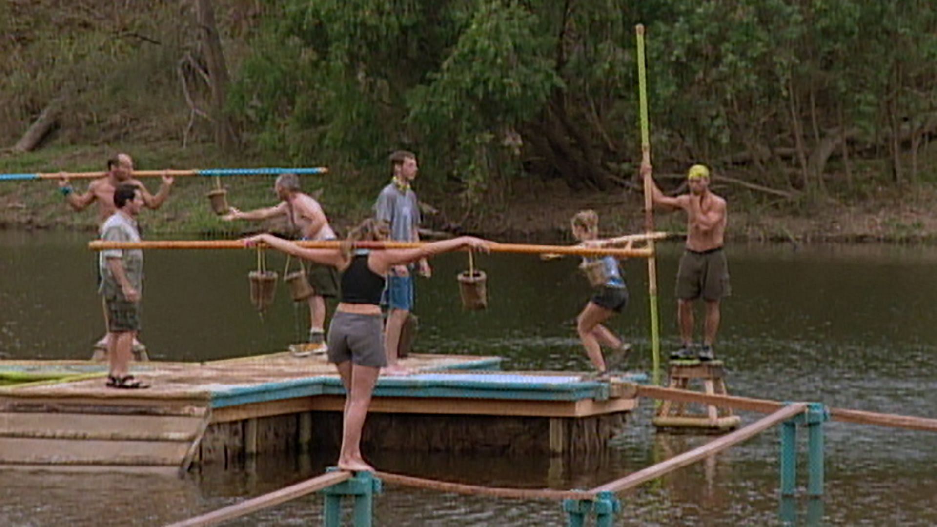 The cast performing a challenge (Image via Paramount+)